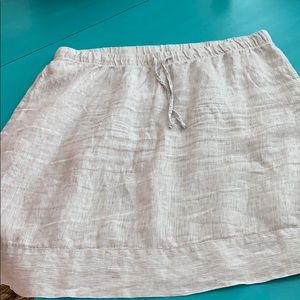 J Jill linen drawstring waist linen skirt